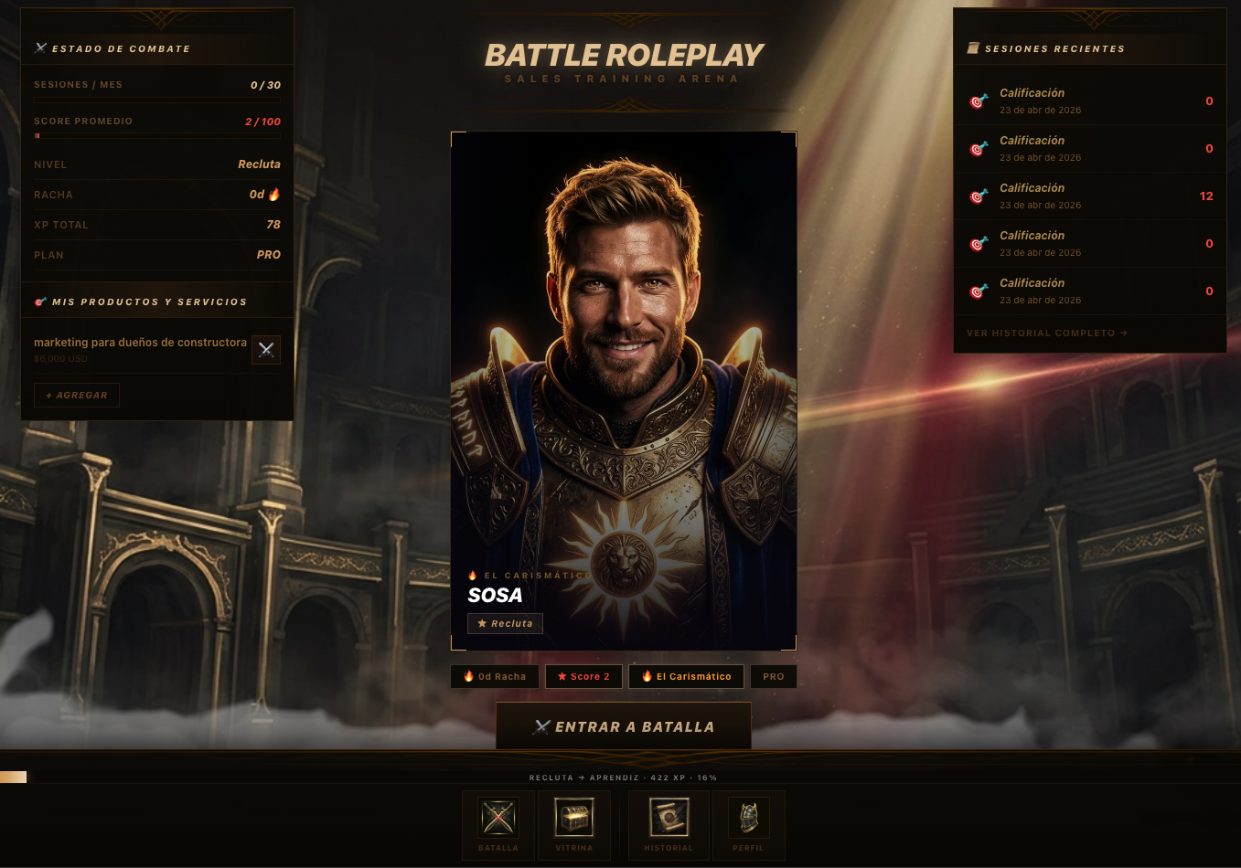 Battle Roleplay — El Simulador de Ventas para Closers de Élite